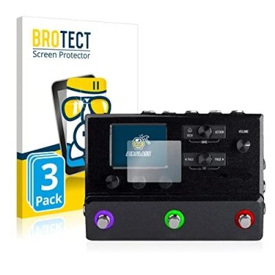 Abbildung von BROTECT Schutzglas für Line 6 hx stomp (3 Stück) Schutzfolie Panzer Folie Glas [Extrem Kratzfest 9H, Anti Fingerprint, Ultra Transparent]