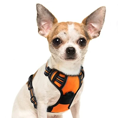 Abbildung von Hundegeschirr keine Pull Verstellbare gepolsterte vorne Serie Puppy Weste Geschirre mit Griff Reflektierende Atmungsaktive Weiche Mesh Leichte Outdoor Adventure Training Walking Comfort Control