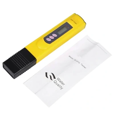 Abbildung von Bewinner Digitaler LCD Tester für Wasserqualität, TDS Wasserprüfstift Reinheitsfilter 0 9999 PPM Temp Trinkwasser, Aquarien und Schwimmbäder(Gelb)
