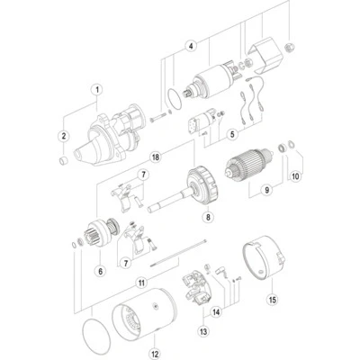 Abbildung von MAHLE ORIGINAL MS 36 Anlasser 24 4,0 9 wasserdicht