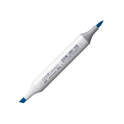 Abbildung von COPIC Sketch Marker Typ B 91, Pale Grayish Blue, professioneller Pinselmarker, mit einer Super Brush Spitze und Medium Broad