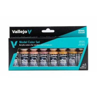 Abbildung von Acrylicos Vallejo 70124 Farbset, Gesichts und Hauttöne, 8x17 ml, braun, 17 ml (8er Pack)