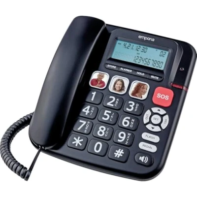 Abbildung von Emporia KFT20 Schnurgebundenes Seniorentelefon Freisprechen, für Hörg