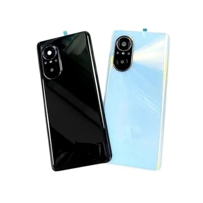 Abbildung von SHOWGOOD für Huawei Nova 9 SE Glas Akkudeckel Reparatur Ersatz Rückseite Tür Telefon Hülle + Logo Kamera Objektiv (Schwarz)