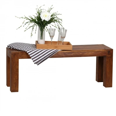 Abbildung von Sheesham Massivholz Esszimmer Sitzbank Bank 120 x 35 cm Holz