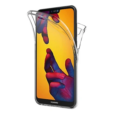 Abbildung von AICEK Huawei P20 Lite Hülle, Schwarz Silikon Handyhülle für Schutzhülle Karbon Optik Soft Case (5,84 Zoll)