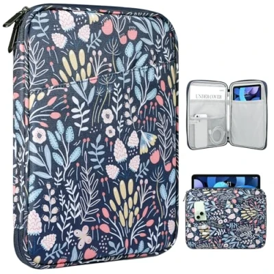 Abbildung von TiMOVO 9 11&quot; Tablet Tasche Hülle für iPad Air 11 2024/iPad Pro 10 10.9 2022, 2022 2018, 10.2, 5/4 10.9, Tab S9 2023/A8 10.5, Bunte Blume