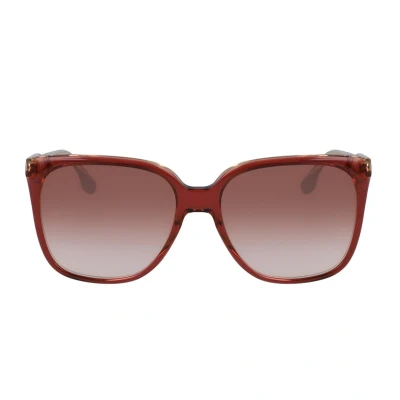 Abbildung von Victoria Beckham Damen VB610S 607 Sonnenbrillen Acetat Rot Quadratisch Schattiert