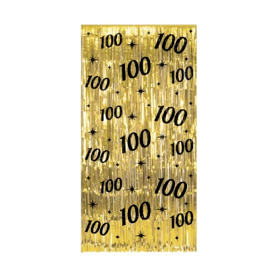 Abbildung von Tür vorhang 100 Jahre Gold Schwarz Classy 100x200cm pro Einheit