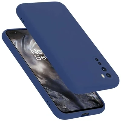 Abbildung von Cadorabo Hülle kompatibel mit OnePlus Nord Silikon Handyhülle für Case aus flüssigem Kratzfeste und stoßfeste dünne TPU Schutzhülle Liquid BLAU
