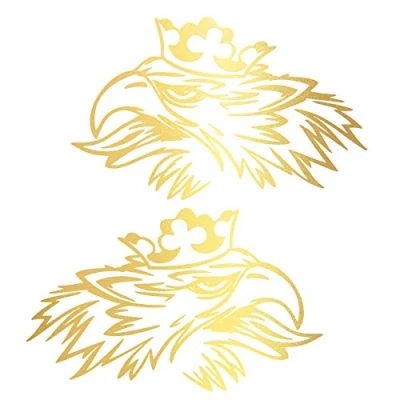 Abbildung von Finest Folia Greif Dekor Aufkleber Set (Links und rechts) LKW Folie Rauten Scollops Zacken Ornamente (K075 Gold Metallic)