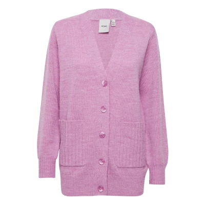 Abbildung von ICHI Ihmarat Strickjacke, Damen, Größe: Large, Smoky grape