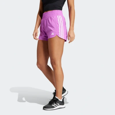 Abbildung von adidas Performance Pacer Stripes RISE kurze Sporthose Purple burst white, Damen, Größe: XSx5&quot;, white