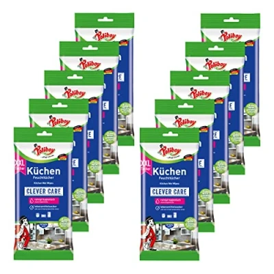 Abbildung von POLIBOY XXL Küchen Feuchttücher Feuchte Reinigungstücher für den Haushalt Mit Orangenduft 10x 24 Tücher Made in Germany