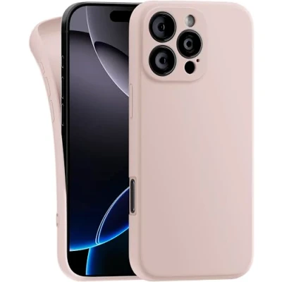 Abbildung von MyGadget Hülle kompatibel mit iPhone 16 Pro Max robuste Handyhülle TPU Case Slim Silikonhülle Back Cover Kratzfest Schutzhülle Matt Rosa