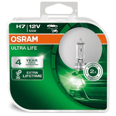 Abbildung von OSRAM 64210ULT HCB Glühlampe, Fernscheinwerfer H7 12V 55W 3800K Halogen VOLKSWAGEN: Golf 7 Schrägheck, Touran I, Jetta 3, AUDI: A3 A2