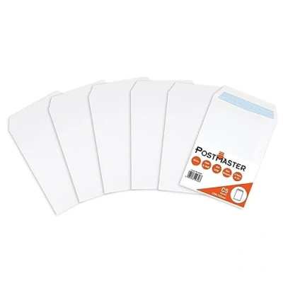 Abbildung von Postmaster Briefumschläge, A5, haftklebend, 100 g/m², weißes Papier, 25 Stück