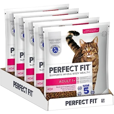 Abbildung von PERFECT FIT™ Katze Beutel Adult 1+ mit Lachs 5x1,4kg