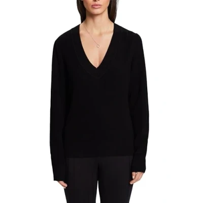 Abbildung von Esprit Vneck Basic Strickpullover, Damen, Größe: 38, Black