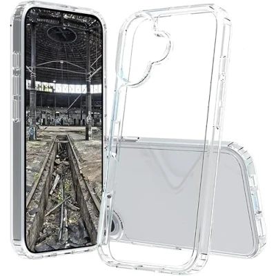 Abbildung von JT Berlin Pankow Clear Schutzhülle kompatibel mit Apple iPhone 16 Plus (Stoßabsorbierend, Wireless Charging Qi kompatibel, Kratzfest, Anti Fingerabdruck) transparent