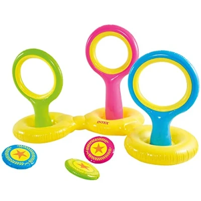 Abbildung von Intex 57510NP Aufblasbares Scheibenspiel, Schwimmend, Vinyl, Mehrfarbig, 178x102x104 cm