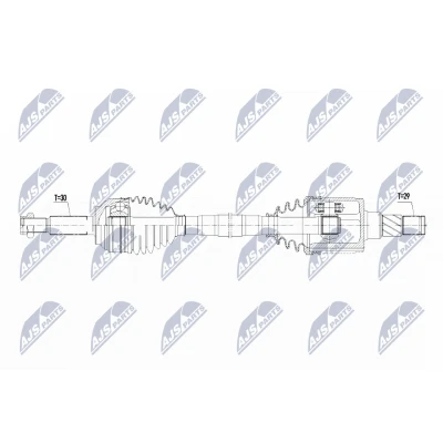 Abbildung von NTY NPW CH 078 Antriebswelle Hinterachse links, rechts, 870 28 TESLA: Model S