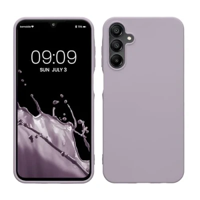 Abbildung von kwmobile Hülle kompatibel mit Samsung Galaxy A15 5G weiches TPU Silikon Case Cover geeignet für kabelloses Laden Lavendel