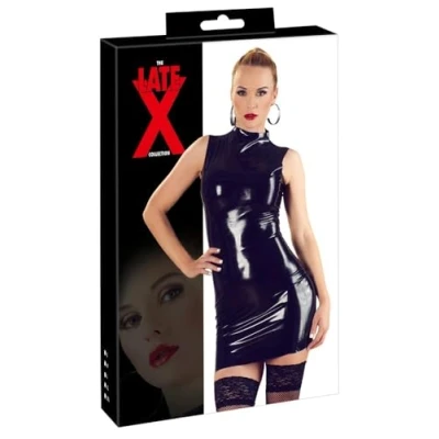 Abbildung von Kleid aus Naturlatex mit kleinem Stehkragen