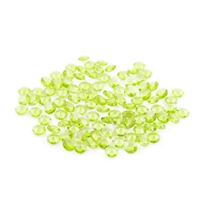 Abbildung von Creativery 100 Dekosteine Diamanten 12mm (maigrün/lindgrün 550) // Deko Steine 1,2 cm Streudeko Tischdeko Diamonds Kristall Hochzeit Streuteile