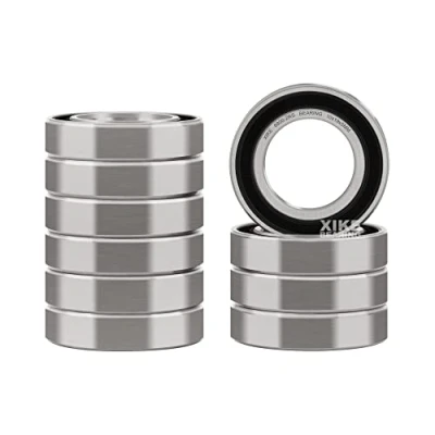 Abbildung von XiKe 6800 2RS Kugellager 10x19x5mm Chromstahl und Vorgeschmiert, 6800RS Rillenkugellager mit Gummi Doppeldichtung, 10er Packung