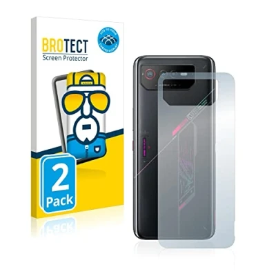 Abbildung von BROTECT 2 Stück Full Cover Schutzfolie für ASUS ROG Phone 6 (Rückseite) Screen Displayschutz Folie [3D Curved, Kristall Klar]