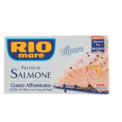 Abbildung von 6x Rio Mare Salmone Affumicato Lachsfilet In Olivenöl mit Pfeffer geräuchert 125g