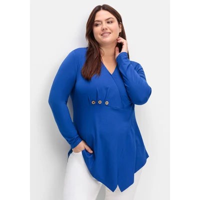 Abbildung von Sheego Bluse, Damen, Größe: 44/46, Blau