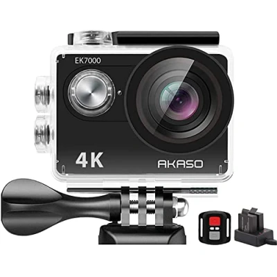 Abbildung von AKASO Action Cam 4k30FPS 20MP Unterwasserkamera 170Ultra Weitwinkel Full HD WiFi Kamera mit 2 Zoll LCD Bildschirm 2.4G Fernbedienung und 2x1050mAh Akkus