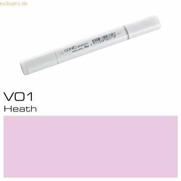 Abbildung von COPIC Sketch Marker Typ V 01, Heath, professioneller Pinselmarker, mit einer Super Brush Spitze und Medium Broad