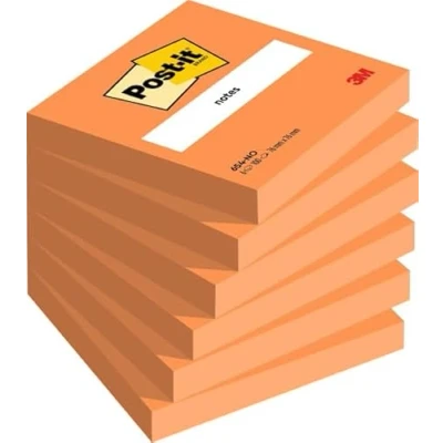 Abbildung von Haftnotizen 6 Stck. 76X76 orange Farbe 100 Blatt pro Block