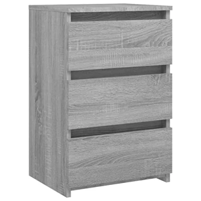 Abbildung von vidaXL Nachttisch Couchtisch Beistelltisch Nachtschrank Nachtkommode Nachtkonsole Telefontisch mit Schublade Schlafzimmer Grau Sonoma 40x35x62,5 cm Holzwerkstoff
