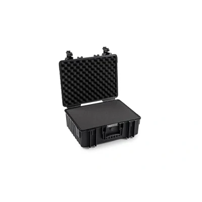 Abbildung von B&amp;W Transportkoffer Outdoor Typ 6000 Schwarz mit Würfelschaum wasserdicht nach IP67 Zertifizierung, staubdicht, bruchsicher und unverwüstlich