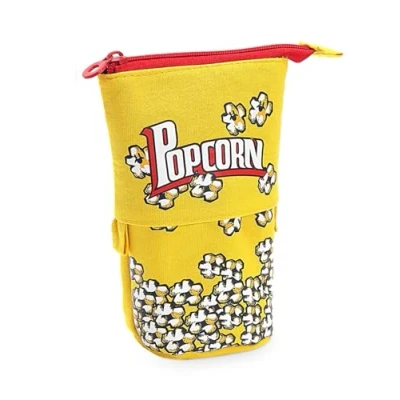 Abbildung von Xespis Federmäppchen Reißverschluss, Teleskopisch Mäppchen, 2 in 1 Standmäppchen, Federtasche Mädchen, Schüttelpenal Teenager, Schulmäppchen, für Mädchen Geschenke 7 8 9 10 11 12 Jahre (Popcorn)