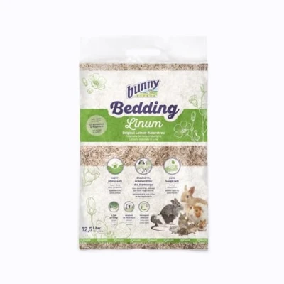 Abbildung von Bunny Bedding Linum 12,5 l Leinen Naturstreu für Zwergkaninchen &amp; Nagetiergehege Sorgt eine behagliche und trockene Lauf Liegefläche