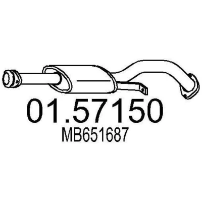 Abbildung von MTS 01.57150 Mittelschalldämpfer 690