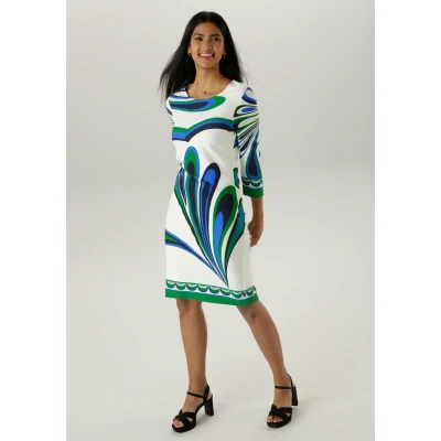 Abbildung von Aniston SELECTED Jerseykleid mit fantasievollen Alloverprint NEUE KOLLEKTION