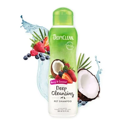 Abbildung von Tropiclean Tiefenreinigendes Shampoo Beere&amp;Kokosnuss Hundepflege 3...