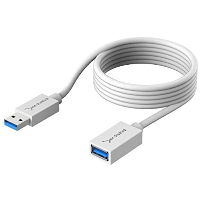 Abbildung von SABRENT USB Verlängerung 3.2x1 Kabel 1.8M, A Stecker auf Buchse, Verlängerungskabel 5Gbps Superschnelle für Stick, Tastatur, Drucker, Scanner, PS4, PS5, Hub, externe Festplatte (CB 306W)
