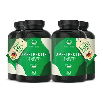 Abbildung von Apfelpektin Kapseln + Calcium &amp; Vit. C Vegan Made in DE 1200 St