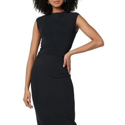 Abbildung von The Drop Eloisa Cap Sleeve Crop Top, Schwarz, S