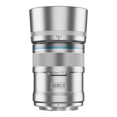 Abbildung von SIRUI Sniper 56 mm Autofokus Objektiv, F1.2 Weitwinkel APS C Kameraobjektiv (Z Mount, silberfarben)