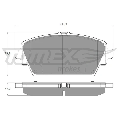 Abbildung von TOMEX brakes TX 12 94 Bremsbelagsatz Vorderachse NISSAN: Almera Tino, Primera Limousine, Kombi