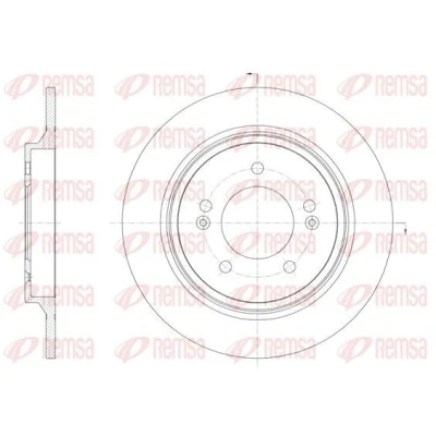 Abbildung von REMSA 61571.00 Bremsscheibe Hinterachse 284, 284 10 5 voll mit Schrauben KIA: Optima / K5, SOUL 2