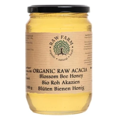 Abbildung von 900 g Bio Akazien Bienen Honig Raw Farm